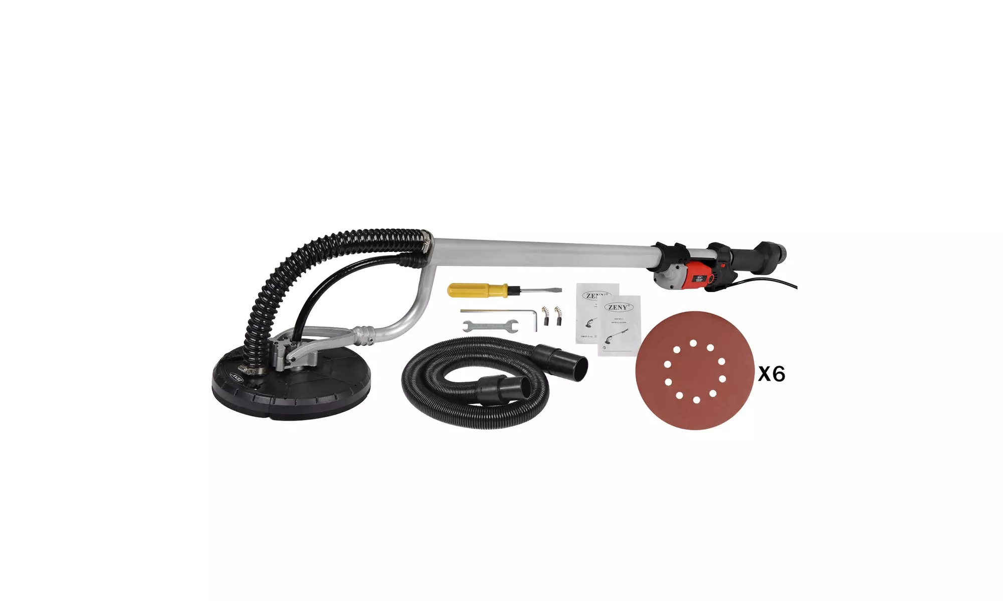 ZENY 800W Electric Drywall Sander Adjustable Variable Speed w/ 6 Sand Pads - Second Medium