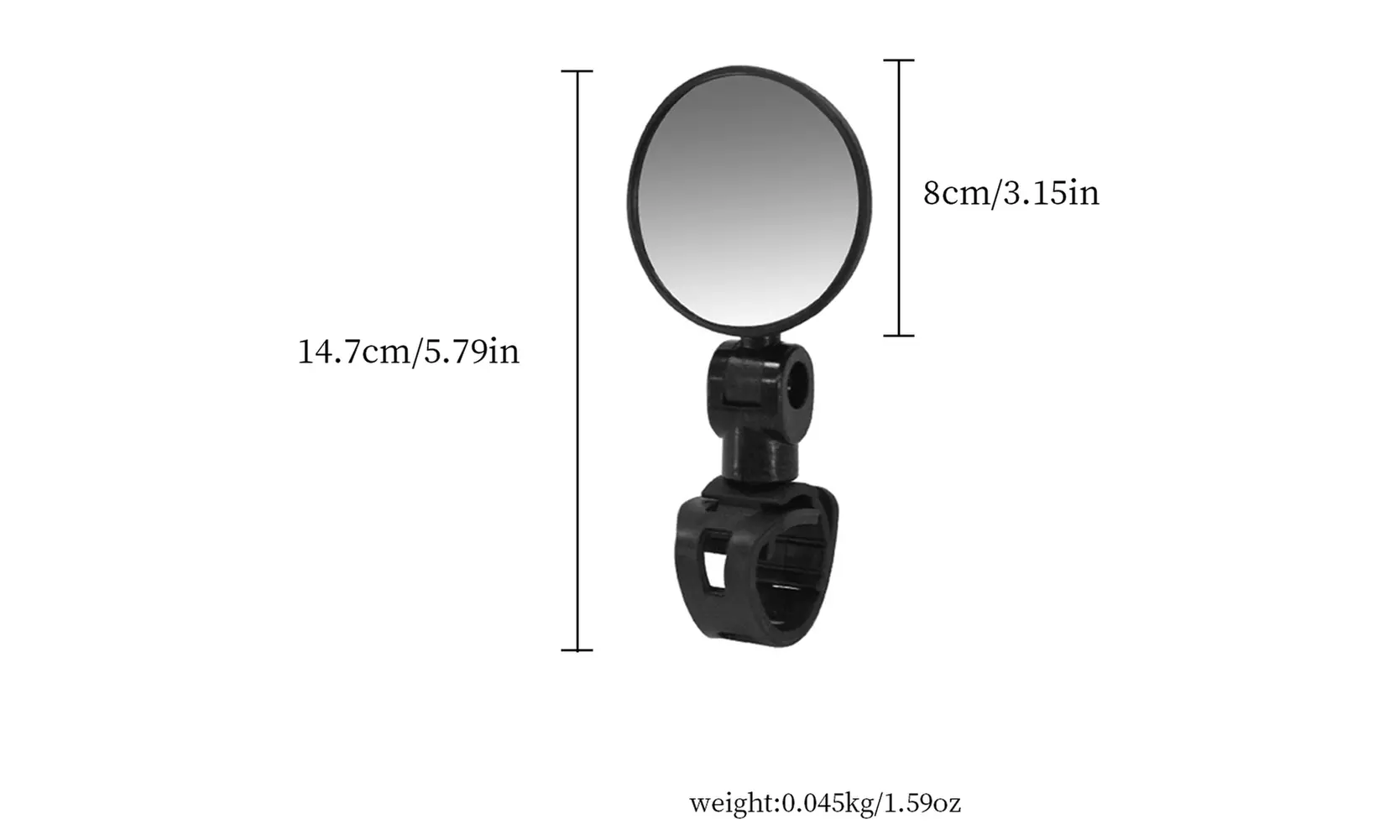 US 2-4 Pack Bike Mirror Cycling Rear View Glass Adjustable 360 Degree Handlebar