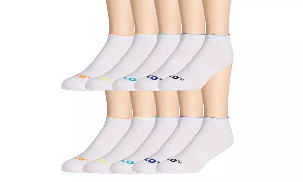 TKO Men's Athletic Moisture-Wicking Ankle Socks with Arch Support (10 Pairs) - Second Medium