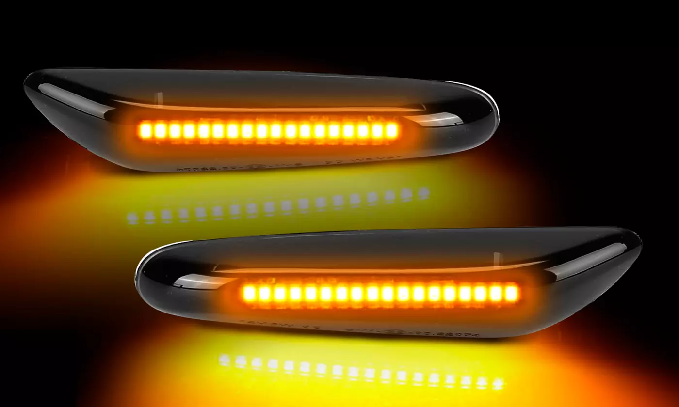 iNova Dynamic Amber LED Side Marker Turn Signal Blinker Light for BMW (2-Pack) - Primary Image
