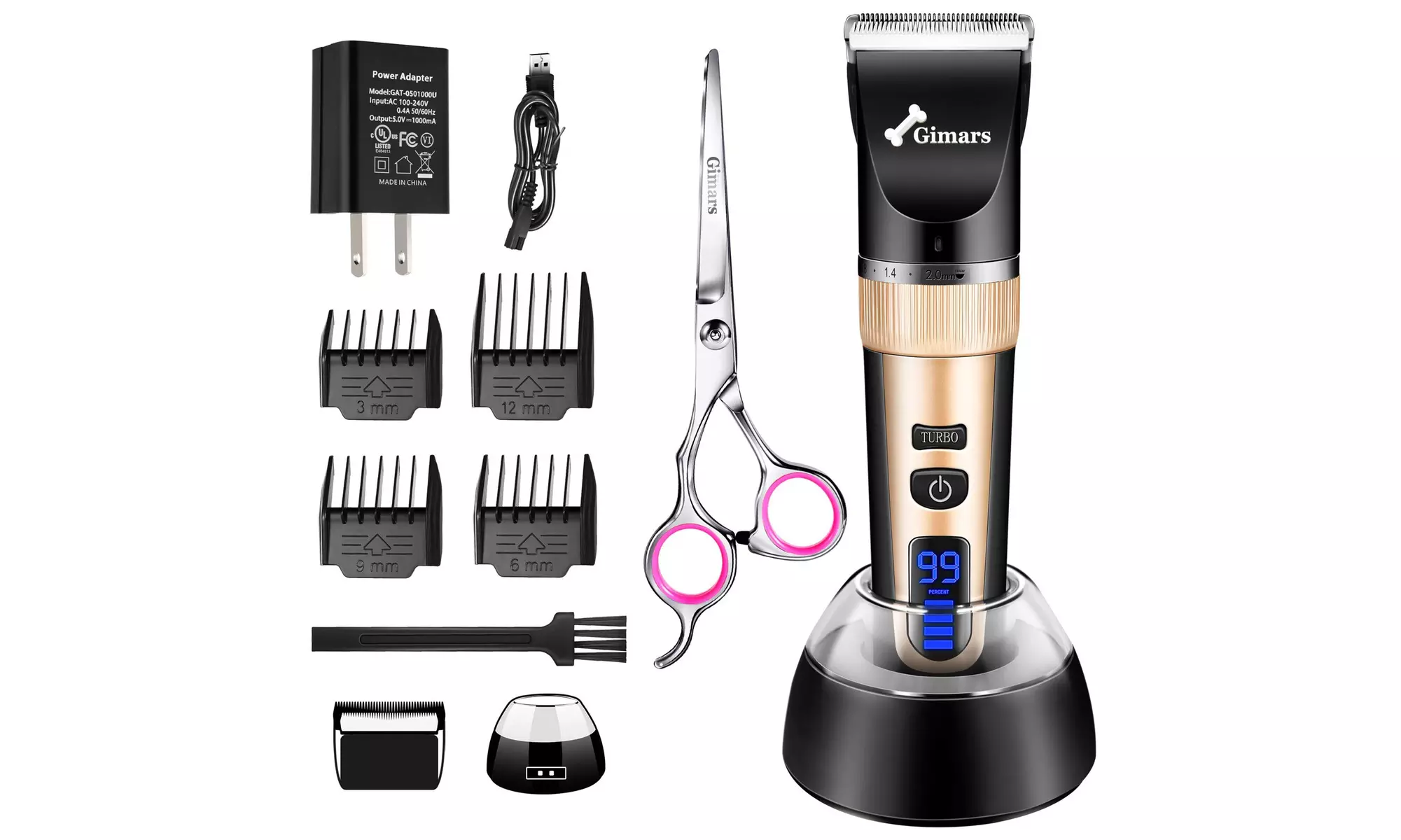  Gimars Cordless Dog Clippers, Newest 3.0 Motor Powerful Cutting Smoothly - Primary Image