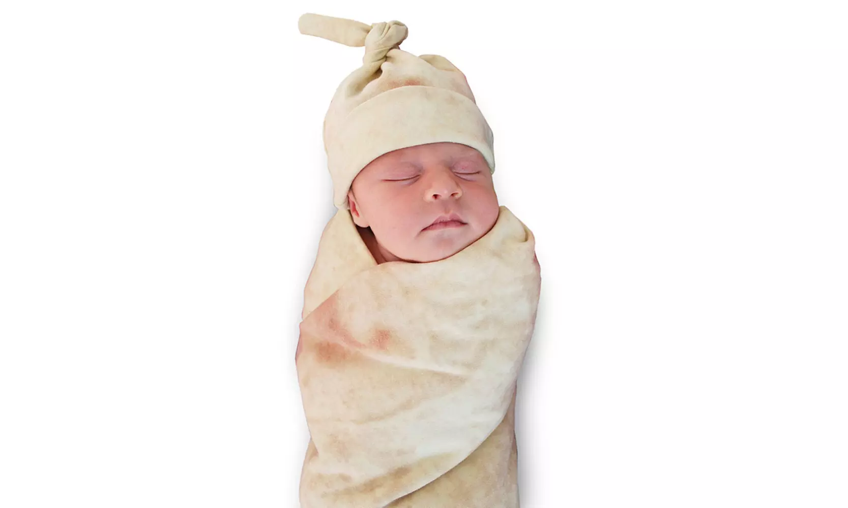 Burrito Blanket Baby Flour Tortilla Blanket Sleeping Swaddle Wrap Hat - Primary Image