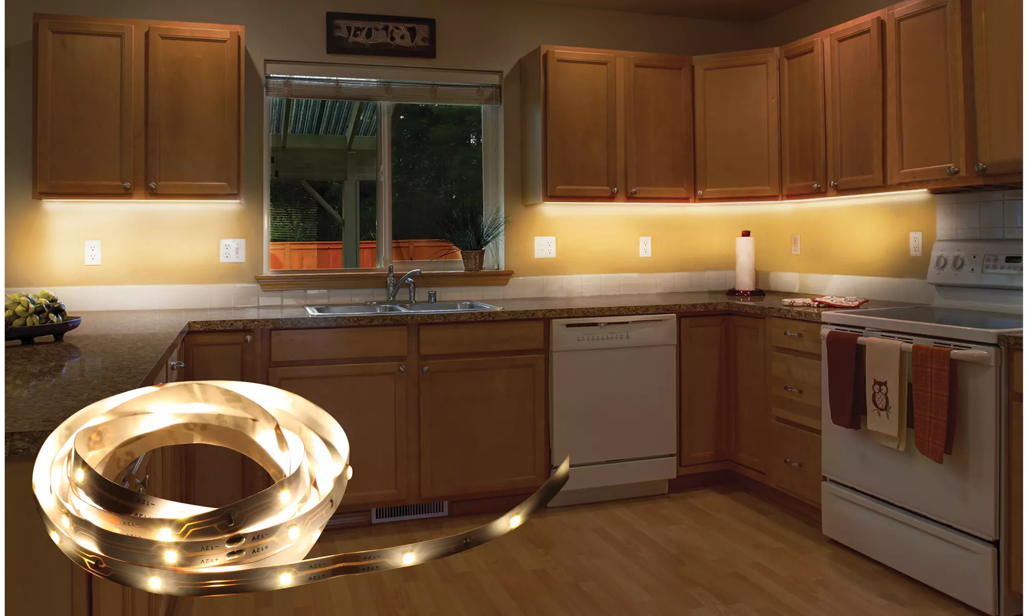4 Pack - 78" White Flexible Plug-in LED Tape Light - Primary Image