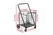 Heavy Duty 360 Degree Wheel Folding Super Jumbo Shopping Cart,Max 150 LB,Black - Second Medium