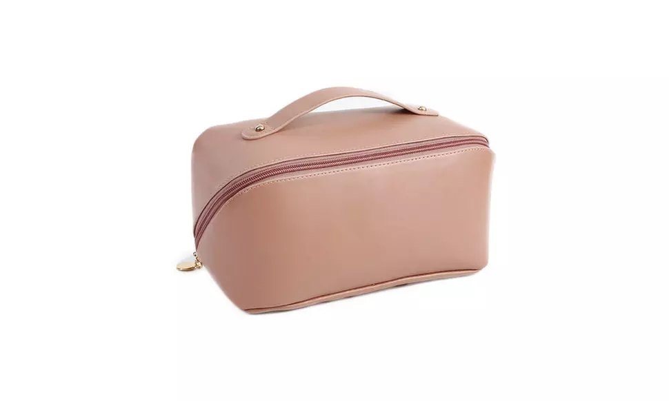 Large Capacity Lay Flat Makeup Bag Travel Cosmetic Bag Multifunctional Storage