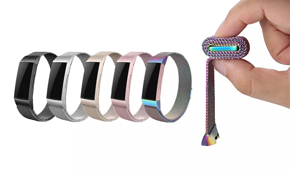 Stainless Steel Milanese Loop Band For Fitbit Charge 3 - Primary Image