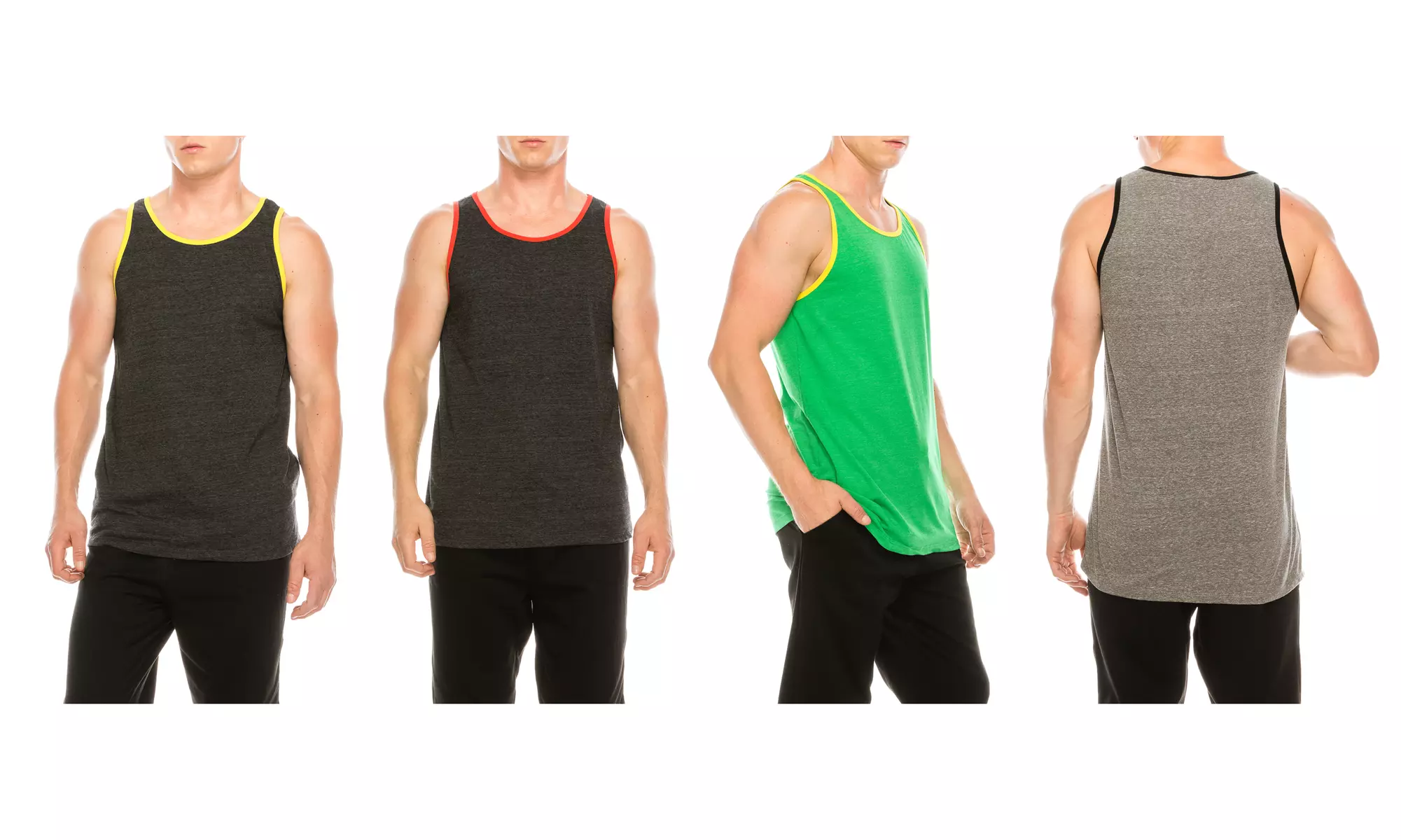 4 Pack - Mens Tri-Blend Tank Top - Primary Image