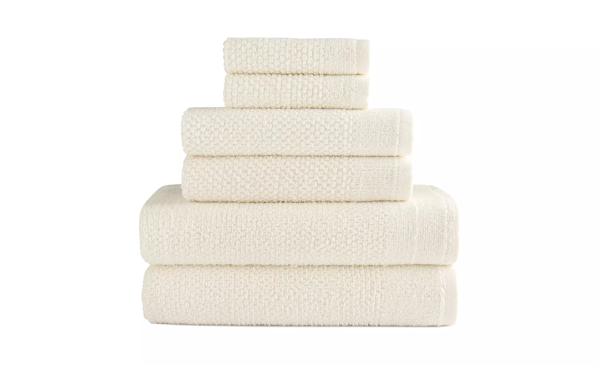 Dan River 6 Piece Popcorn Cotton Bath Towel Set