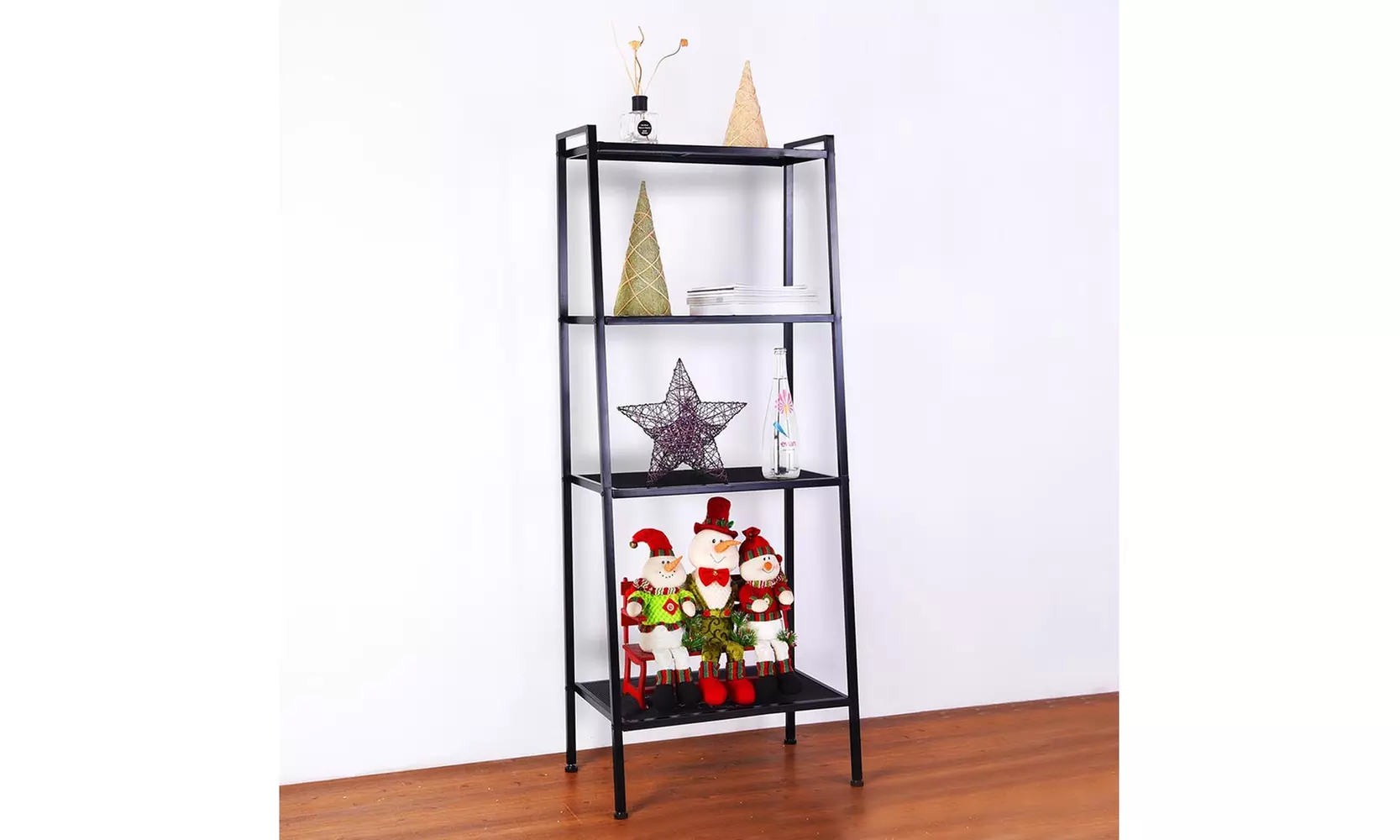 Widen 4 Tiers Bookcase Bookshelf Storage Shelves Unit Rack Black - Second Medium