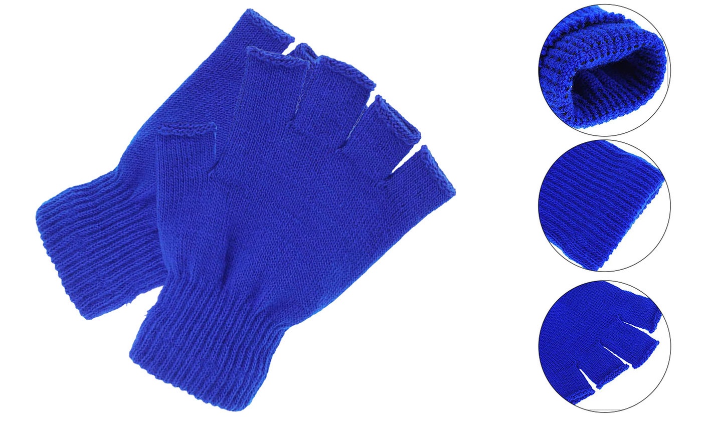 Winter Warm Keep Magic Fingerless Half Finger Knitted Gloves Mittens