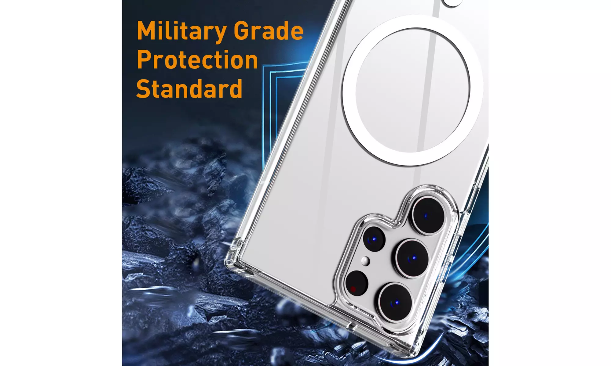 AICASE Clear Magnetic Shockproof Case for Samsung Galaxy S25 Ultra