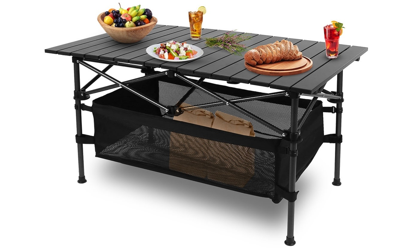 LakeForest Foldable Portable Aluminum Flip-Top Camping Table