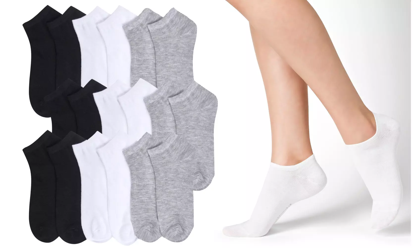 (12 Pack) Women's Classic Low Cut Socks