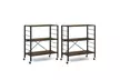 One or Two Packs of Costway Three-Tier Folding Shelf with Universal Wheels - Second Medium
