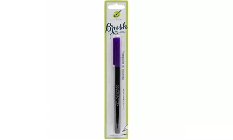 GP064-B Color Factory Long-Tip Brush Marker Purple - Second Medium