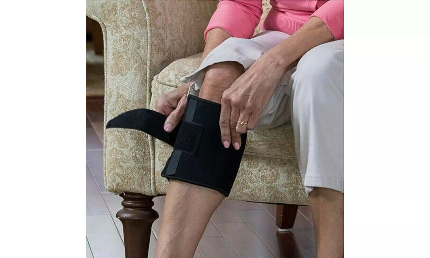 US 1-2 Pairs Pressure Point Knee Brace Pain Relief Leg Sciatica Acupressure Wrap