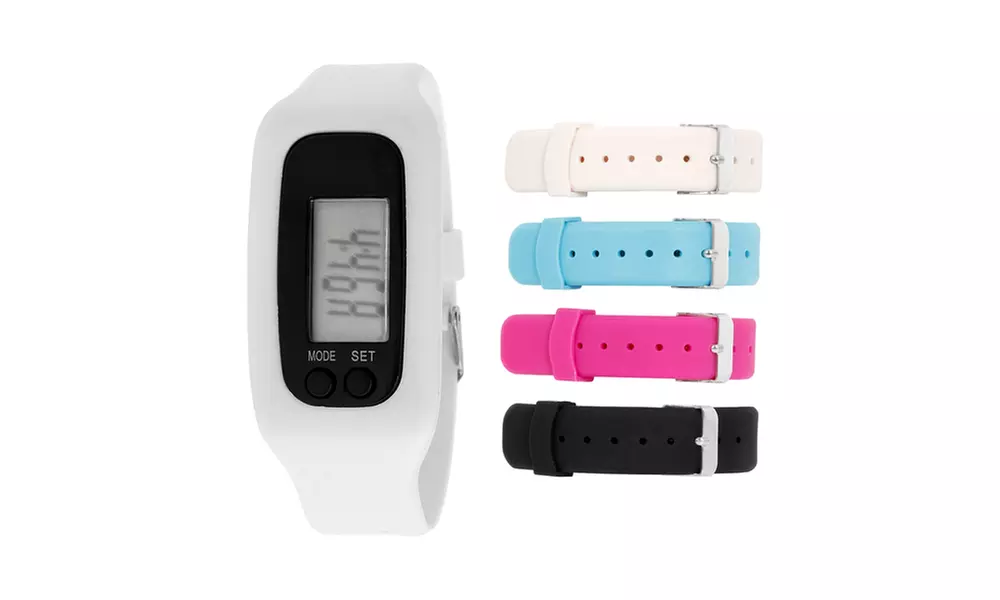 B-Fit Fitness Tracker and Pedometer with Interchangeable Bands (5-Pack) - Primary Image