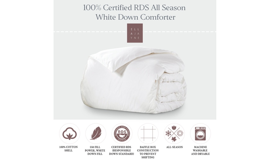 White Down All Season Comforter with 100% Certified RDS Down | Groupon