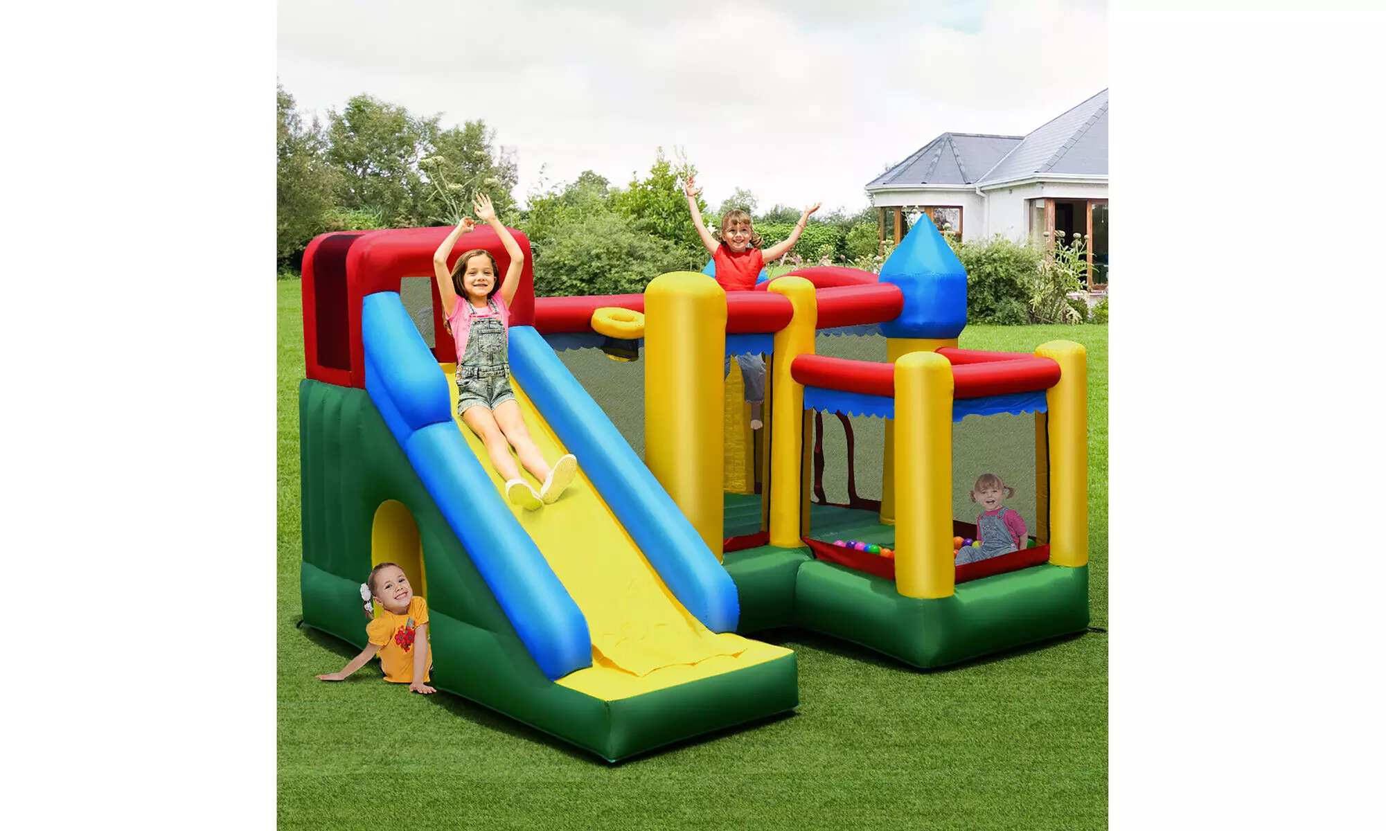 Costway Mighty Inflatable Bounce House Castle Jumper Moonwalk Bouncer