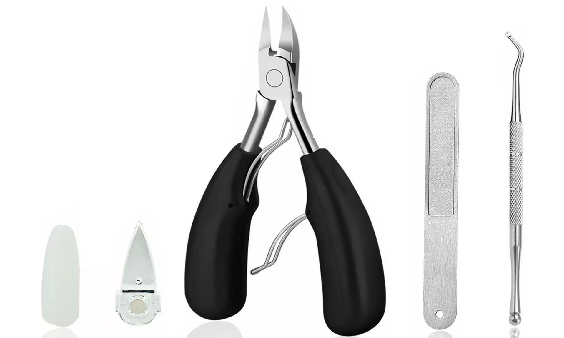 5 Piece Stainless Steel Toenail Cutter/Trimmer for Thick and Ingrown Toenails - Second Medium