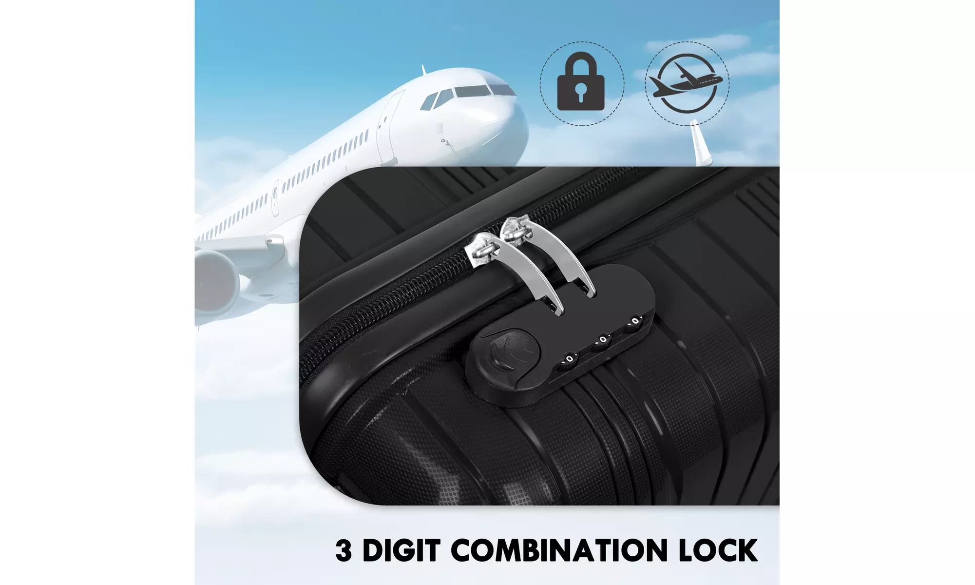 Dual Spinner Hard-Sided Carry-On Two-Piece Luggage Set