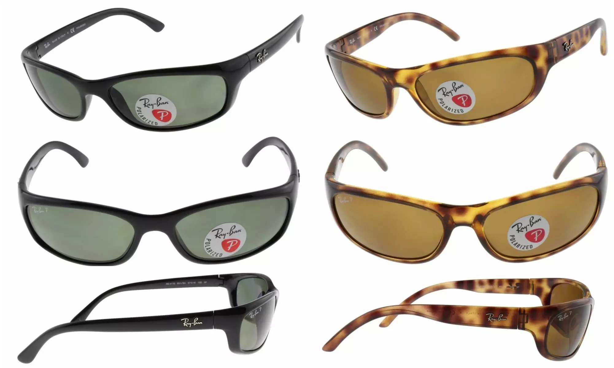 Ray-Ban Predator Sunglasses With Polarized Lenses in Black Or Tortoise  - Primary Image