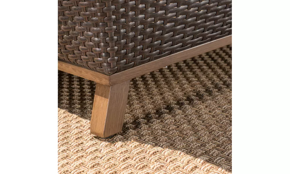 Grady Outdoor Wicker Chat Set with Cushions (4-Piece) - Second Medium