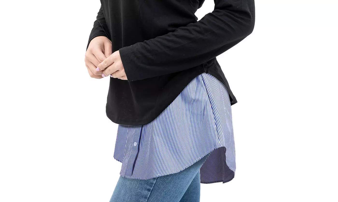 Women Mini Skirt Shirt Shirt Extenders Layering Shirt Extenders 
