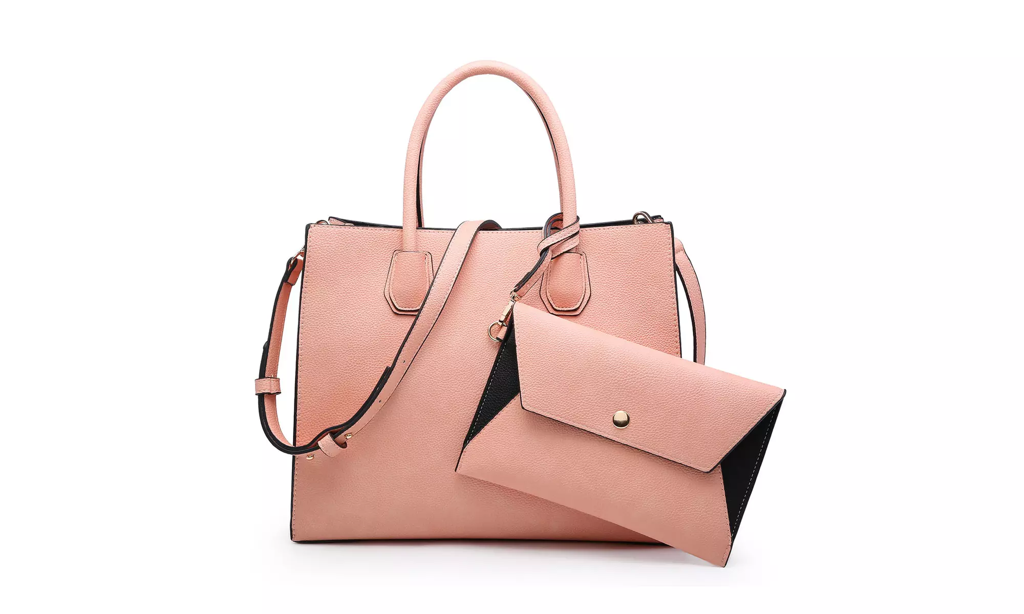 MKP Collection Vegan Leather Medium Satchel Handbag with Matching Wristlet - Second Medium