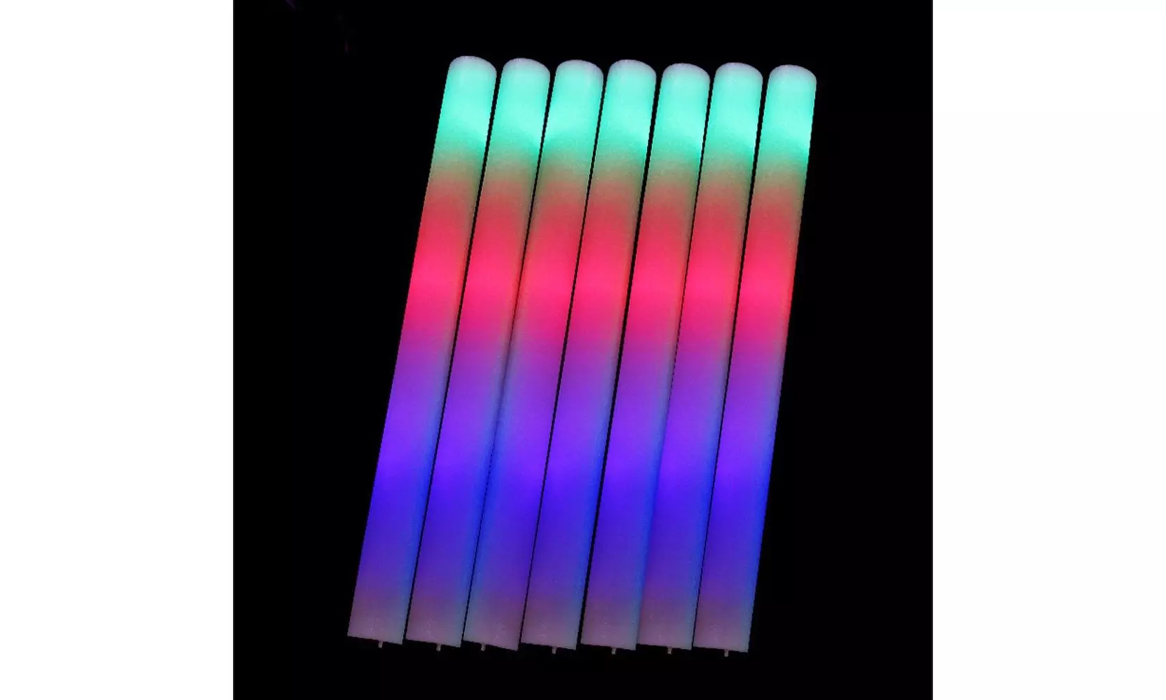 US 24-48 Pack LED Light Up Foam Sticks Glow Batons Flashing Rave Batons DJ Wands