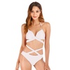 Image 14: Swimsuit European Sexy Cross Strap Split Swimsuit Bikini