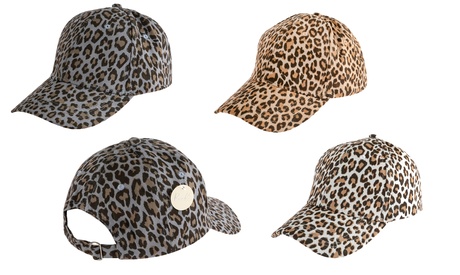 Riah Fashion Leopard Printed Cap Brown 2 One Size