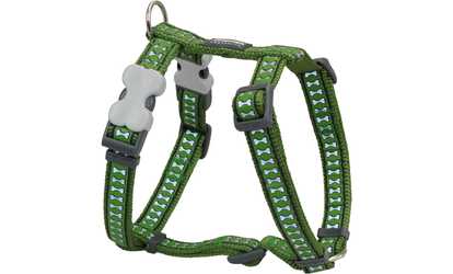 Red Dingo DH-RB-GR-ME Dog Harness Reflective Green, Medium