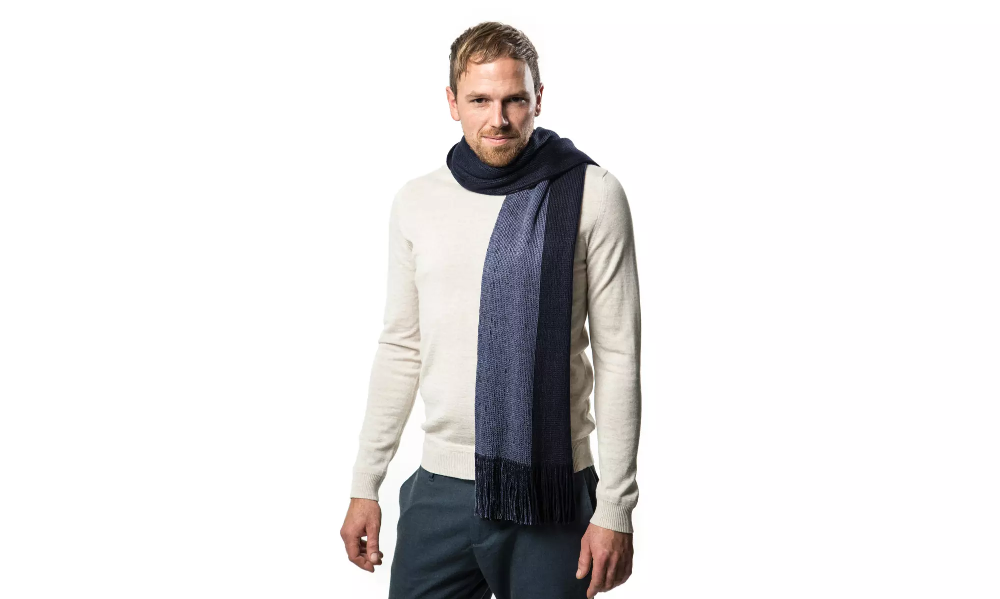 Mio Marino Men's Knit Striped Winter Fashion Scarf In An Elegant Gift Box