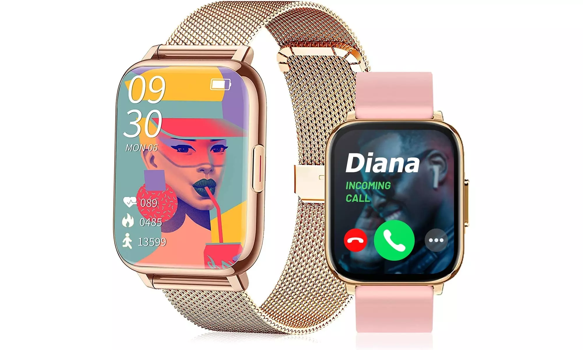 Smart Watch with Text and Call and Notification - Primary Image
