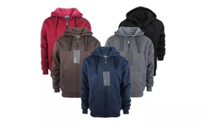 LeeHanTon Men's Solid Sherpa Lined Hoodies (2-PACK)