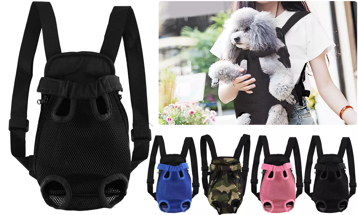Puppy Cat Nylon Mesh Carrier Backpack Travel Front Legs Out Bag 