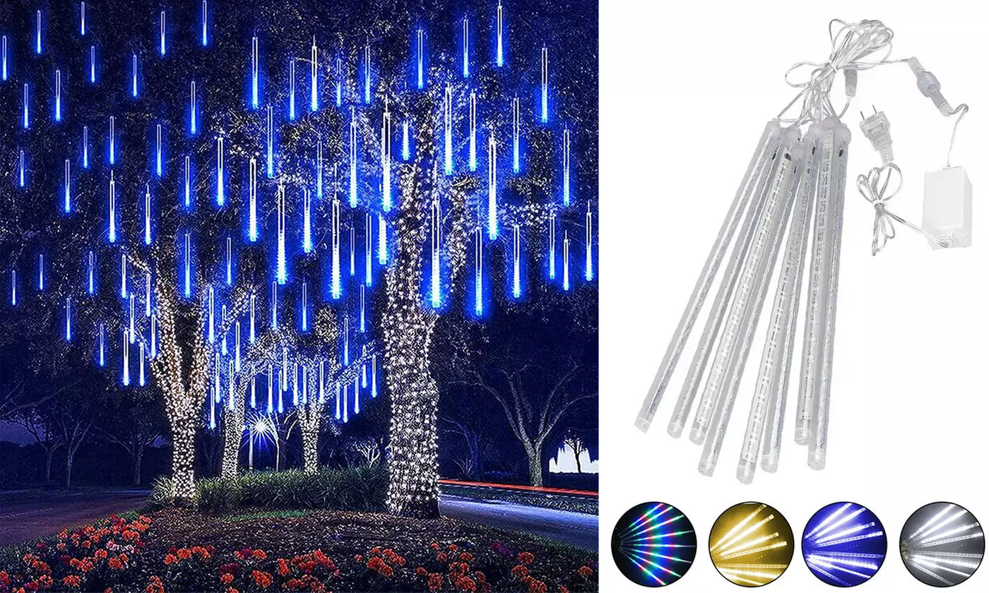 384-LED Meteor Shower Rain Lights, Falling Rain Fairy String Lights