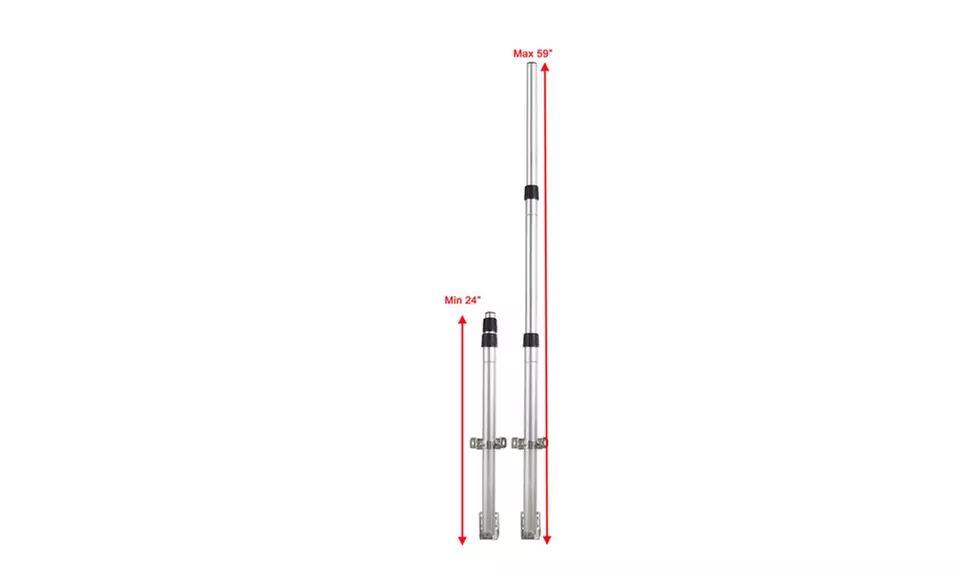 Able Signal Telescoping Antenna Mast Pole Adjustable 24" - 59" Long - Primary Image