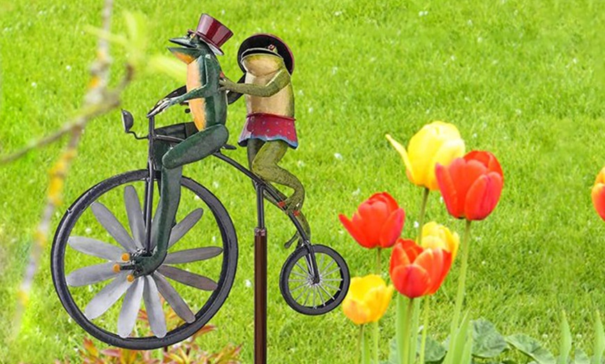 Up To 80% Off on Bicycling Frogs Statue Animal... | Groupon Goods