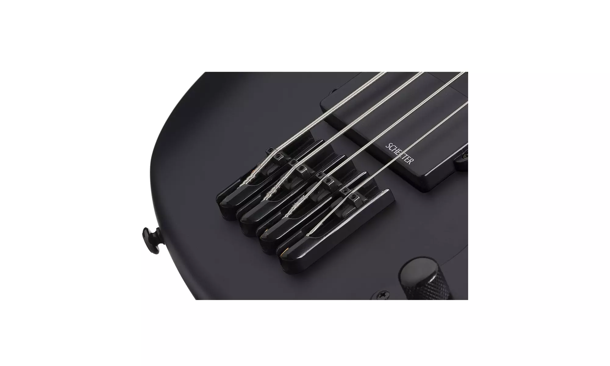Schecter Stiletto Stealth 4-String Bass Guitar (Satin Black) - Second Medium