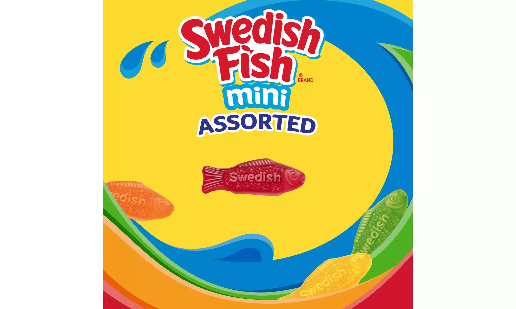 SWEDISH FISH Assorted Mini Soft & Chewy Candy, Family Size, 1.8 lb Bag - Second Medium