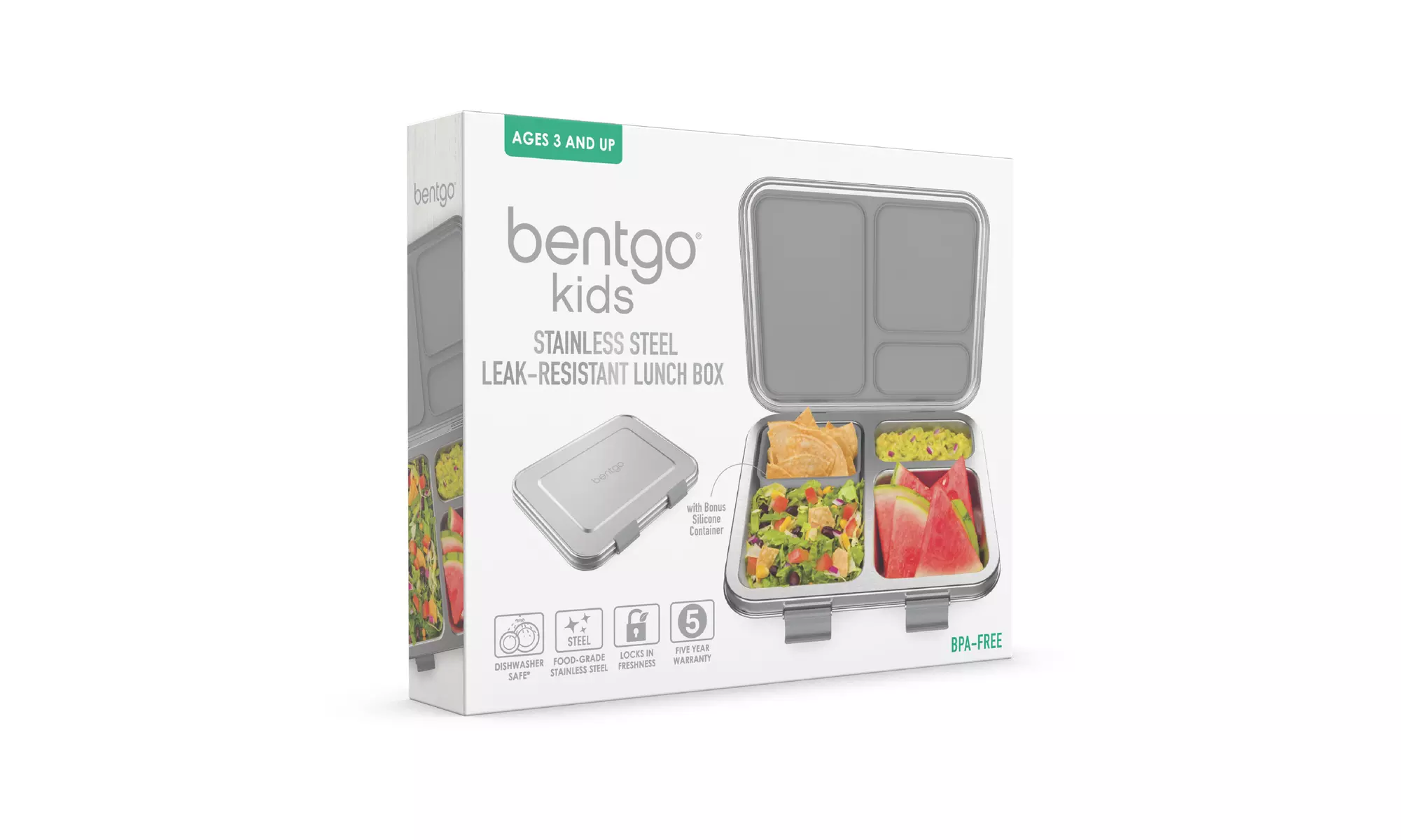 Bentgo Kids Stainless Steel Leak-Resistant Lunch Box