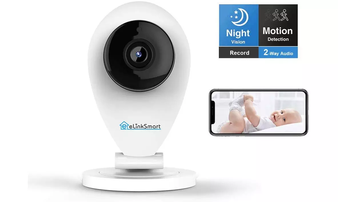 eLinkSmart HD Mini WiFi Camera Baby Monitor - Primary Image