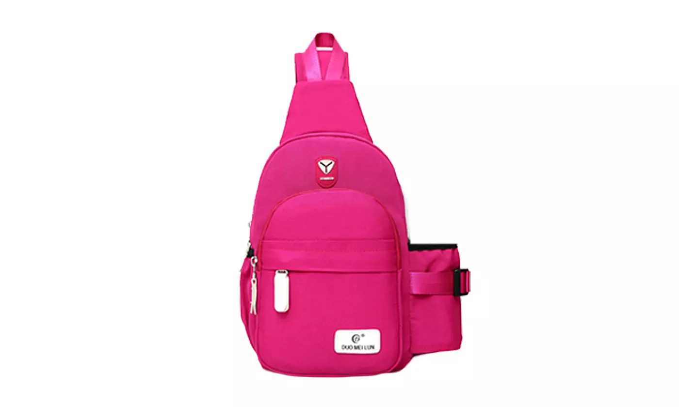 Nylon Crossbody Shoulder Chest Cycle Sling Bag Travel Backpack for Men Women