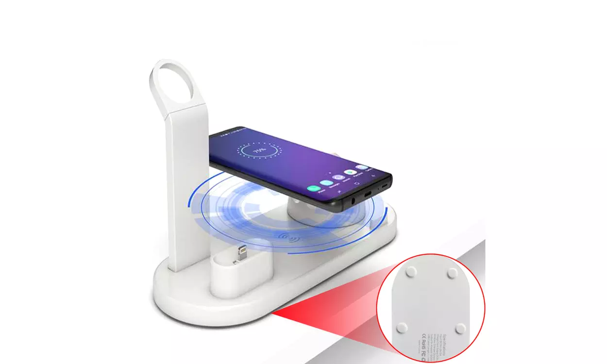 4 in 1 Wireless Charging Station Dock Charger Stand For Watch iPhone Air Pods - Primary Image