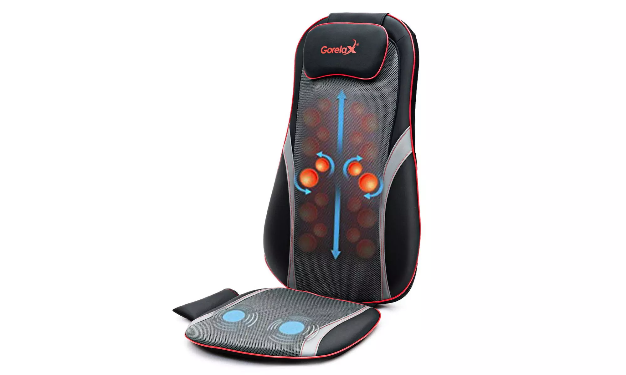 Costway Shiatsu Neck Back Massage Seat Cushion Hip Vibration & Heating Function - Primary Image