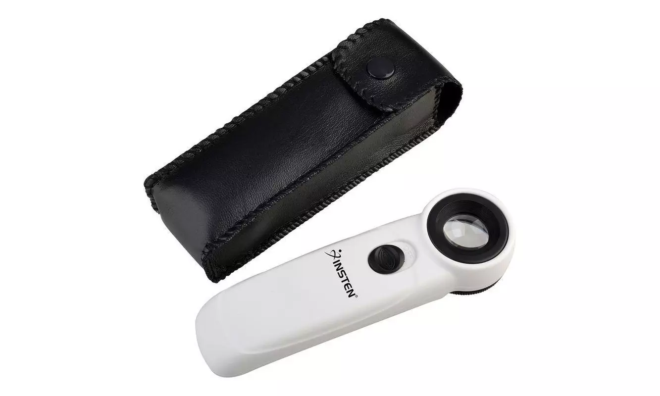 LAGGRA Portable 40X Magnifying Glass Eye Jewelry Loop with 2 LED Lights - Second Medium