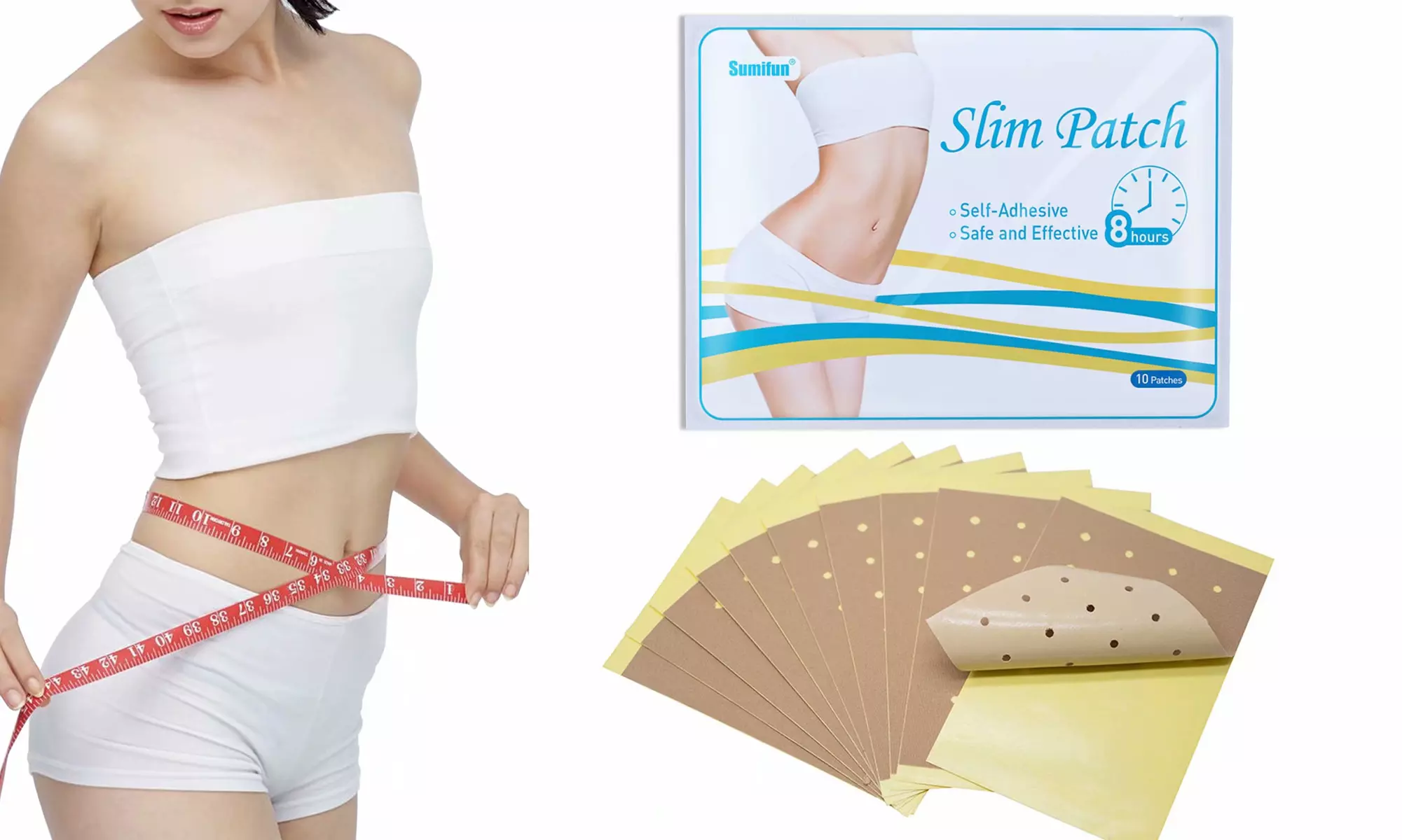 Slimming Patch Skinny Waist Belly Fat Burning Weight Lose Stickers 10-20-30 Pack - Primary Image