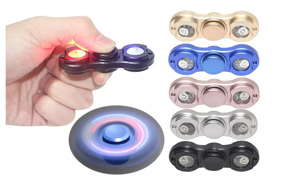 LED Hand Spinner Metal Fidget Spinner Toy with LED Lights (Alloy) - Primary Image